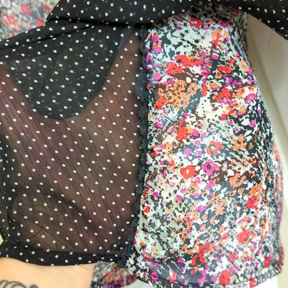 Xhilaration Boho Sheer Blouse Med - Picture 4 of 5